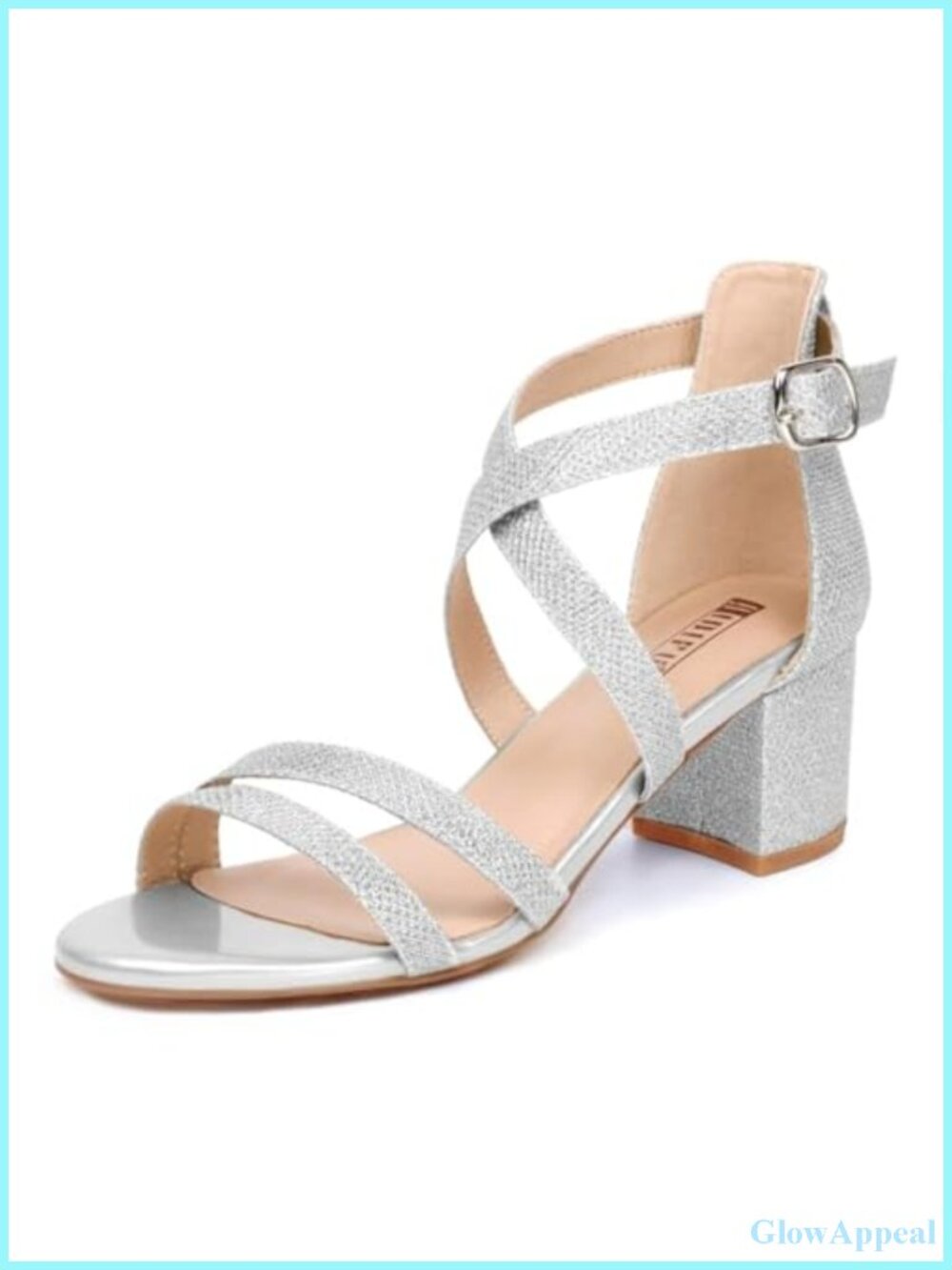 IDIFU Women's Block Low Chunky Heels Strappy Heeled Sandals Buckle